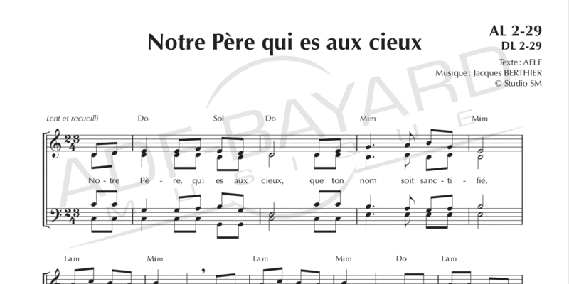 Cht Pour Choeur Notre Père Op.14 No4 