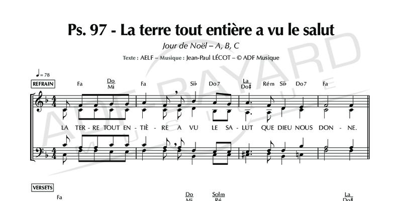 Bayard Musique Psaumes Pour Les Dimanches Et Fetes Annee A Jp Lecot Ensemble Vocal Hilarium